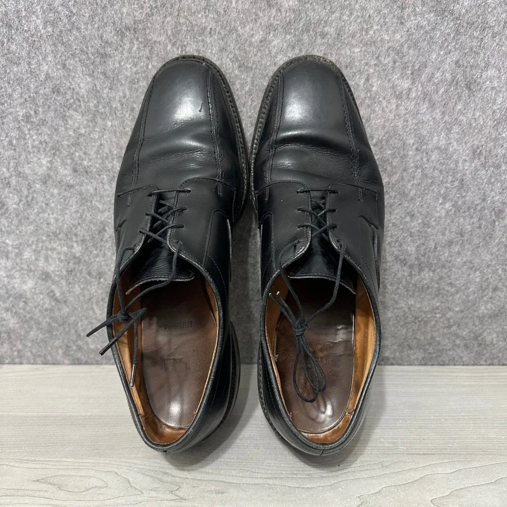 Allen Edmonds Hillcrest Dress Shoes Men 11.5 Black Leather Bicycle Toe‎ Derby